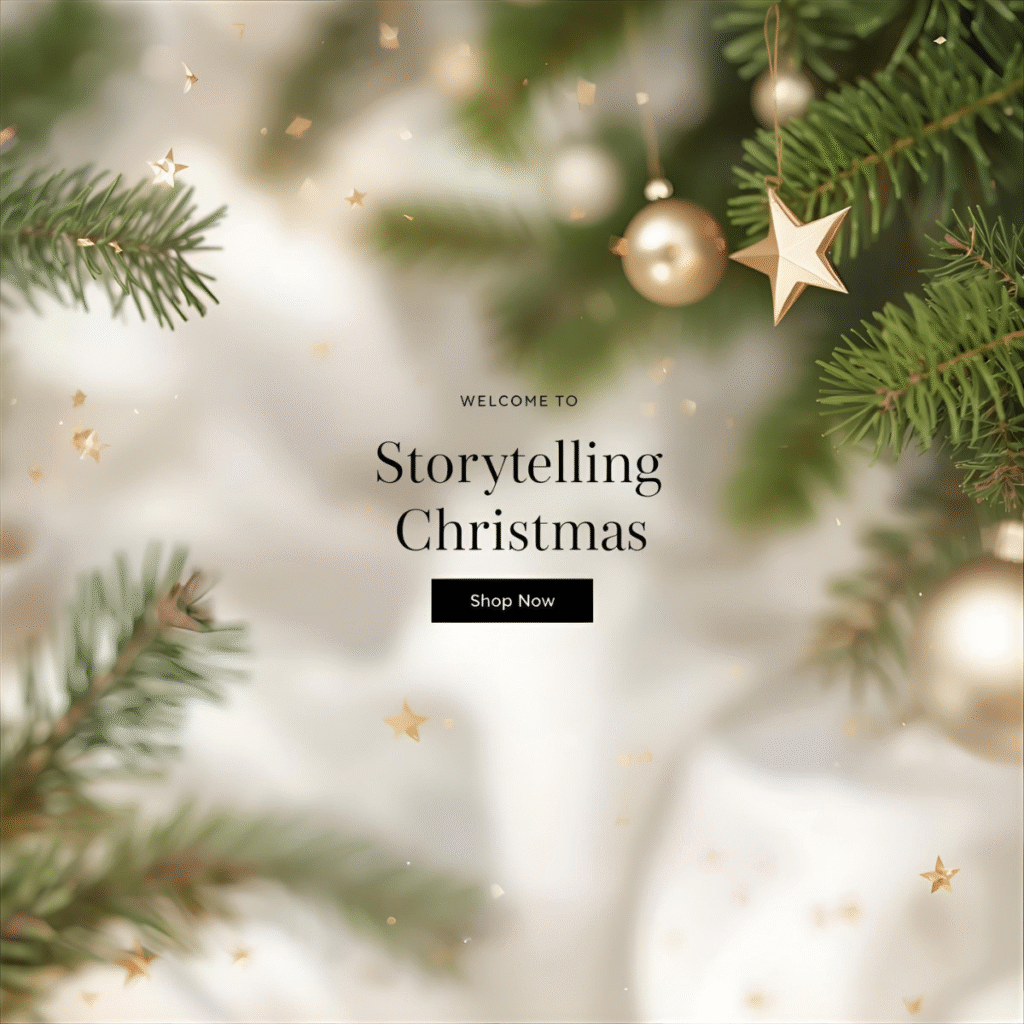 Storytelling natalizio - landing page su sfondo natalizio